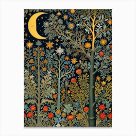 William Morris Moonlight Forest 1 Canvas Print