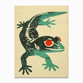 Satanic Leaf Tailed Gecko Bold Block Canvas Print