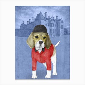 Beagle With Beaulieu Palace Canvas Print