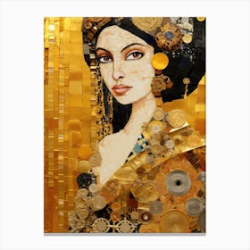 Gold Mosaic Painting Canvas Print