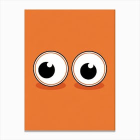 Eyes Of An Orange Monster Canvas Print