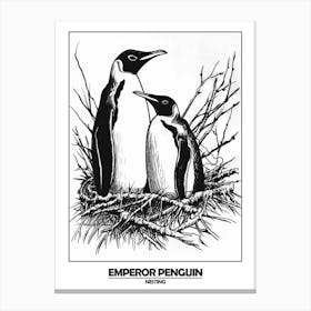 Penguin Nesting Poster 6 Canvas Print