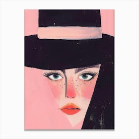 Portrait Of A Woman In A Hat 13 Canvas Print