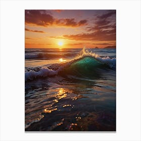 Sunset At The Beach 58 Canvas Print