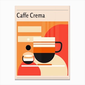 Caffe Crema Midcentury Modern Poster Canvas Print