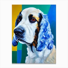 English Cocker Spaniel Fauvist Style dog Canvas Print