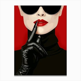 Lady In Black Canvas Print