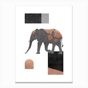 Elephant Mosaic Ii Canvas Print
