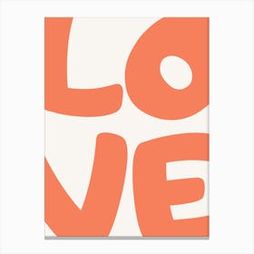 Love Orange 1 Canvas Print