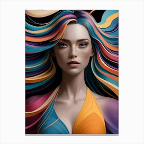 Colorful Girl 2 Canvas Print