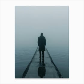 Man On Pier Canvas Print