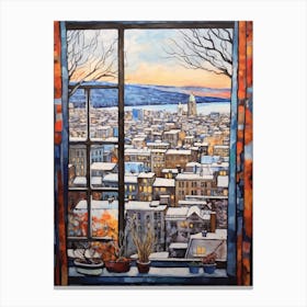 Winter Cityscape Oslo Norway 3 Canvas Print