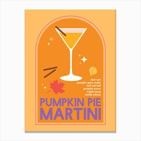 Pumpkin Pie Martini Cocktail Canvas Print