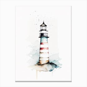 Lighthouse 1 Symbol Minimal Watercolour Canvas Print