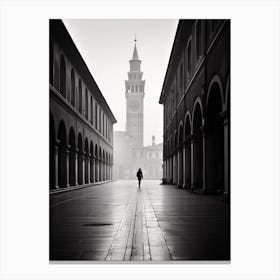 Modena, Italy,  Black And White Analogue Photography  3 Canvas Print