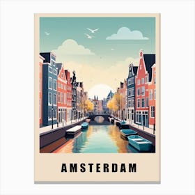 Amsterdam City Low Poly (21) 1 Canvas Print