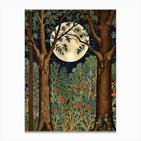 William Morris Moonlight In The Woods 10 Canvas Print