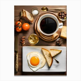 Breakfast With Coffee Canvas Print