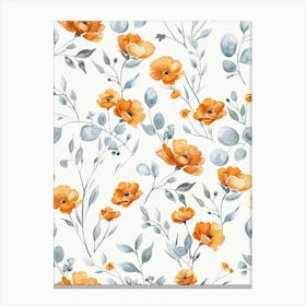 Orange Poppies 8 Canvas Print