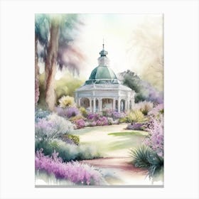 Ballarat Botanical Gardens, 1, Australia Pastel Watercolour Canvas Print