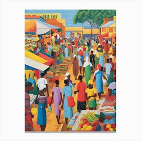 African Marketplace Matisse Inspired 3 Canvas Print