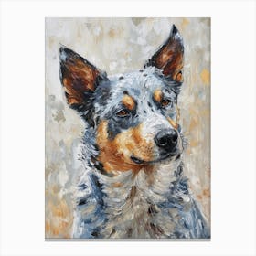 Australian Shepherd Dog  Acrylic Painting 5 Canvas Print