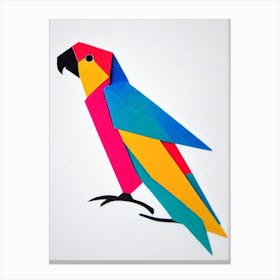 Parrot Origami Bird Canvas Print