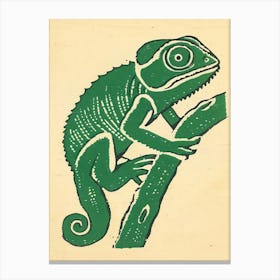 Chameleon In The Jungle Bold 4 Canvas Print