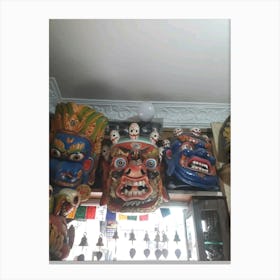 Masks Of Bhairava Canvas Print
