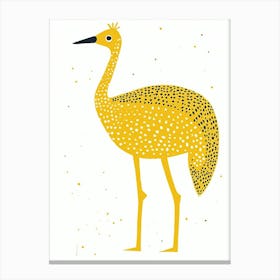 Yellow Ostrich 2 Canvas Print