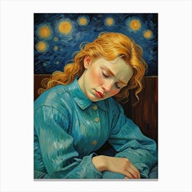 Dreaming - Van Gogh Style Canvas Print