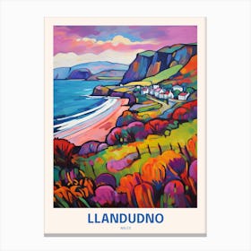 Llandudno Wales  2 Uk Travel Poster Canvas Print