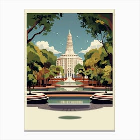 Emirgan Park Modern Pixel Art 2 Canvas Print