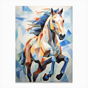 Horse Painting In The Style Of Cubism 2 Canvas Print