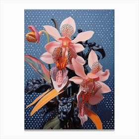 Surreal Florals Orchid 3 Flower Painting Canvas Print