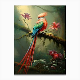 Tropical Symphony: Resplendent Quetzal Wall Decor Canvas Print