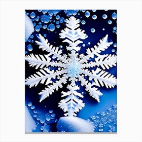 Cold, Snowflakes, Pop Art Photography Canvas Print