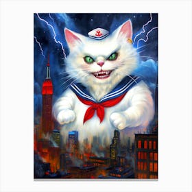 Ghostbuster Cat Canvas Print