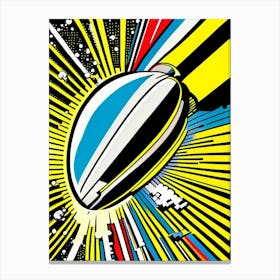 Satellite Orbit Bright Comic Space Canvas Print