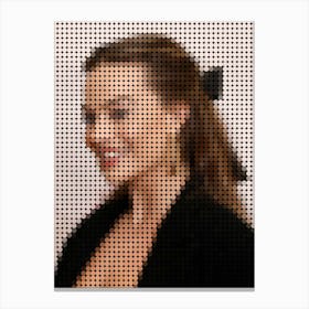 Margot Robbie In Style Dots Canvas Print