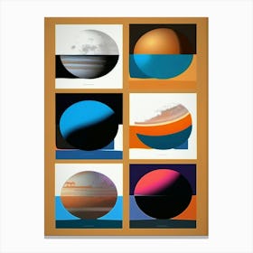 Planets, Minimilist Canvas Print