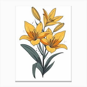 Yellow Lily 8 Canvas Print