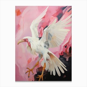 Pink Ethereal Bird Painting California Condor 1 Canvas Print