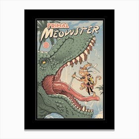 Primal Meowster Canvas Print