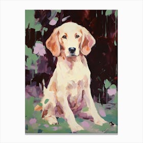 A Irish Setter Dog Painting, Impressionist 4 Canvas Print
