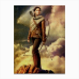 Hunger Games In A Pixel Dots Art Style Canvas Print
