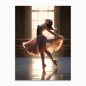 Ballet Dancer In The Dance Studio Canvas Print