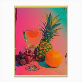 Funky Fruit Polaroid Inspired 1 Canvas Print