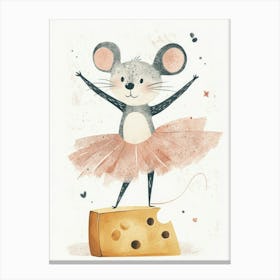 Mouse In Tutu Canvas Print