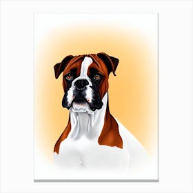 Boxer Illustration dog Canvas Print